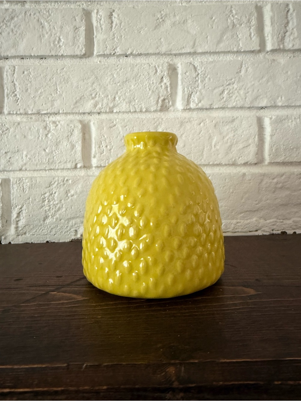 Opalhouse Vibrant Yellow Textured Ceramic Bud Vase - Picture 3 of 6